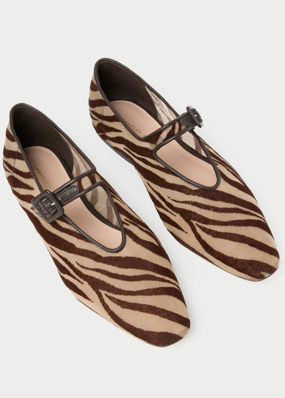 The Junia Zebra Mary Jane Flat from Loeffler Randall | Shop Eleanor 