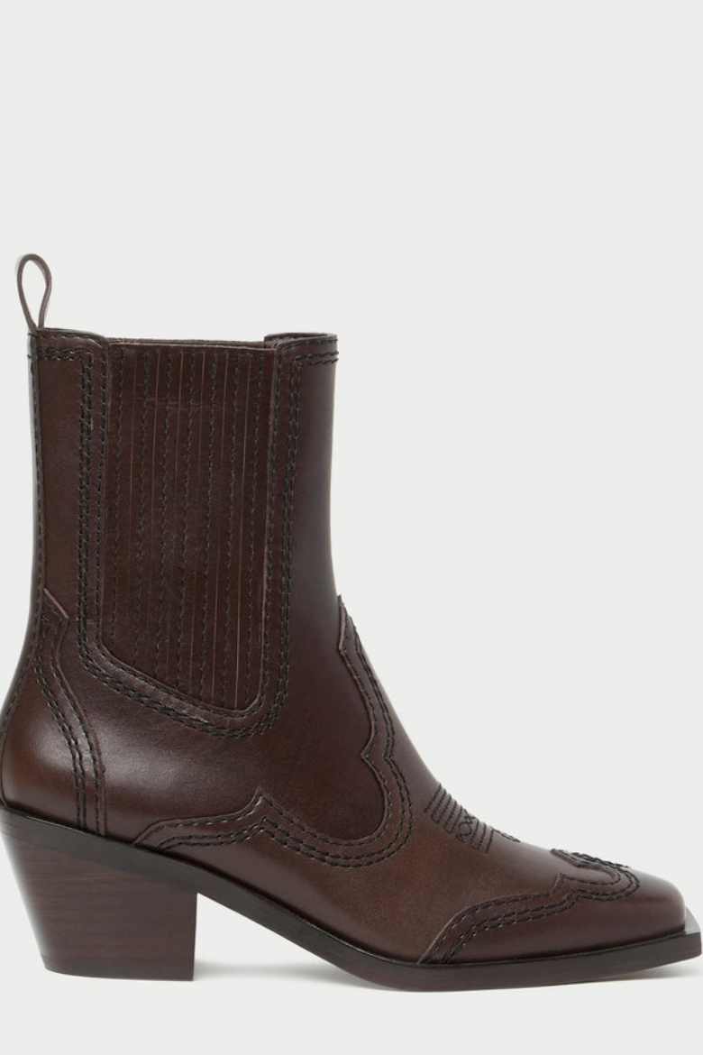 Loeffler Randall Agnes Western Boot in Brown | Shop Eleanor 