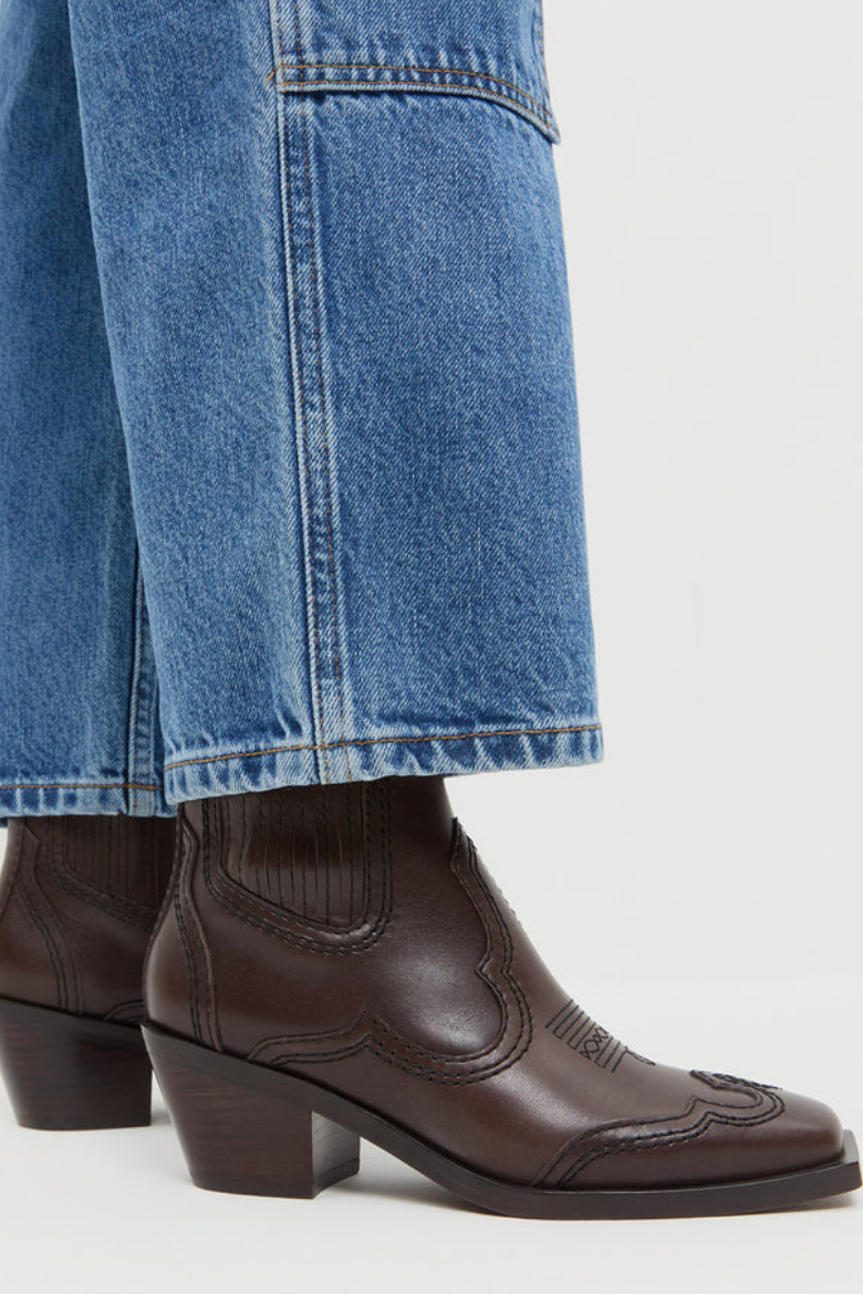 Loeffler Randall Agnes Western Boot in Brown | Shop Eleanor 