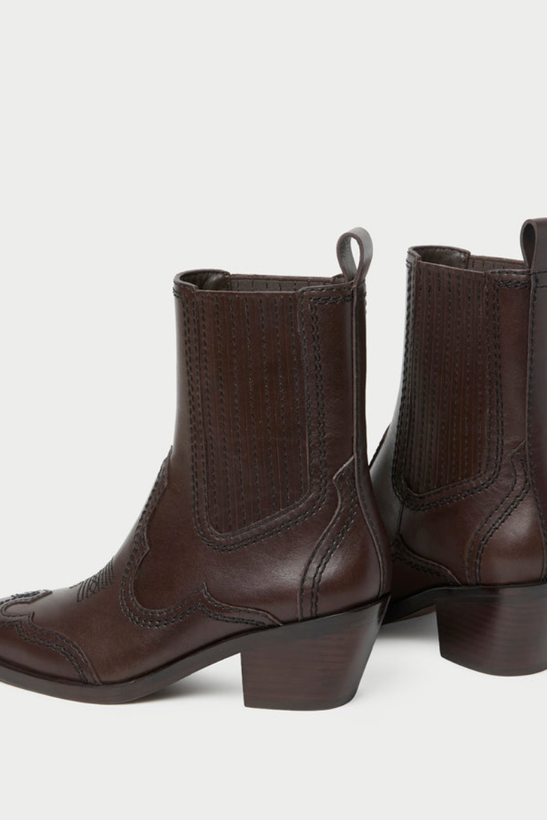 Loeffler Randall Agnes Western Boot in Brown | Shop Eleanor 