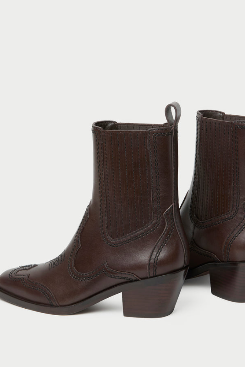 Loeffler Randall Agnes Western Boot in Brown | Shop Eleanor 