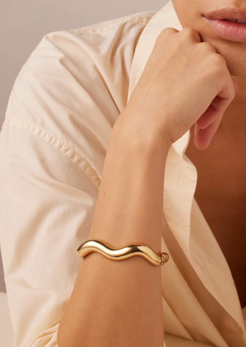 The Jenny Bird Ola Bangle in Gold