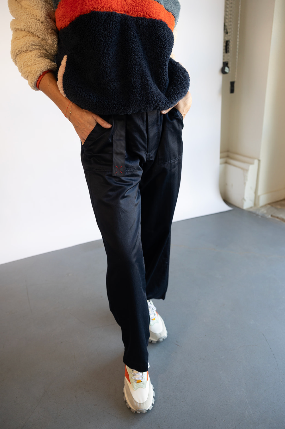 The Brazeau Tricot Utility Trouser in Inkwell | Shop Eleanor