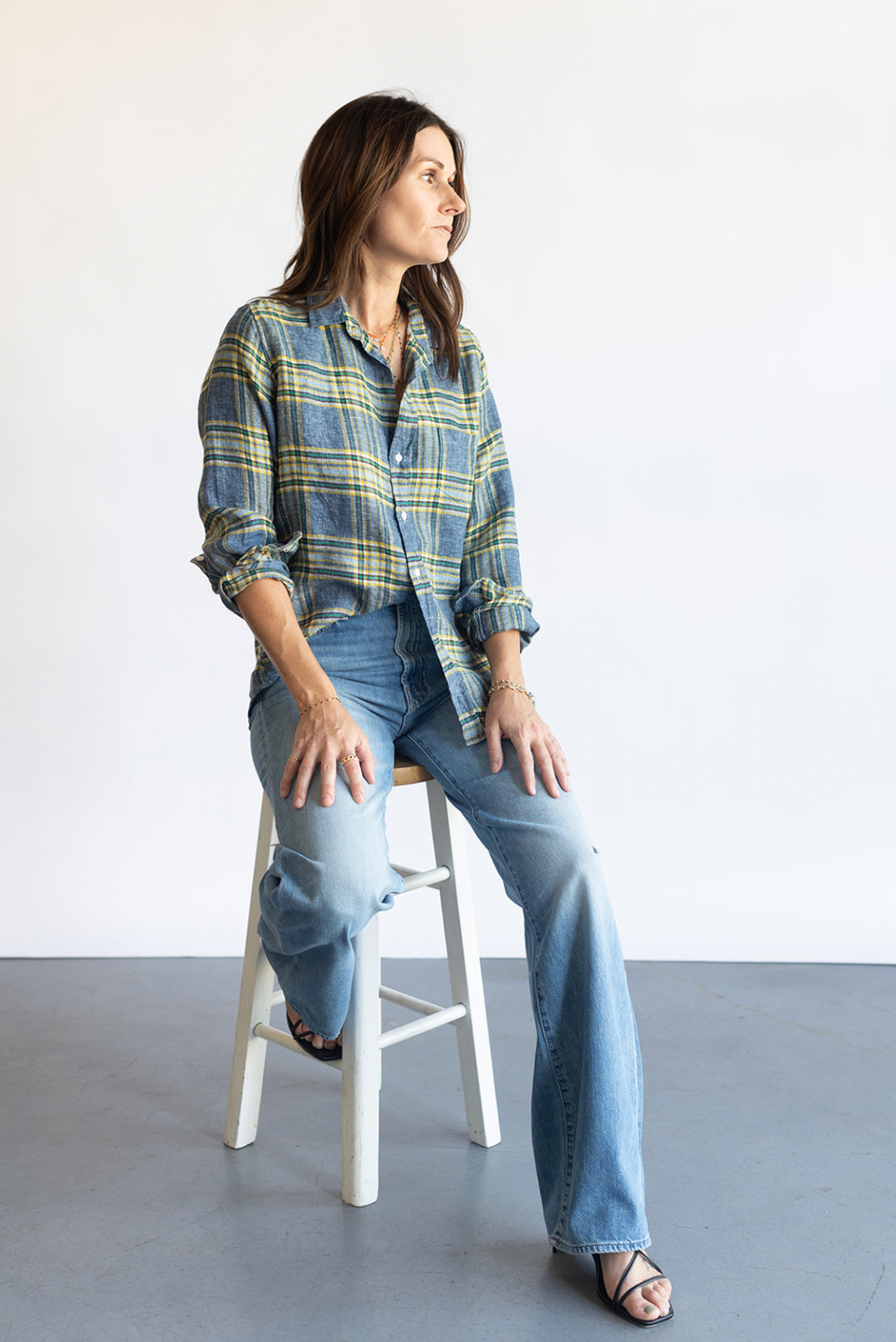 Barry Button Up in Yellow/Blue Plaid | Shop Eleanor