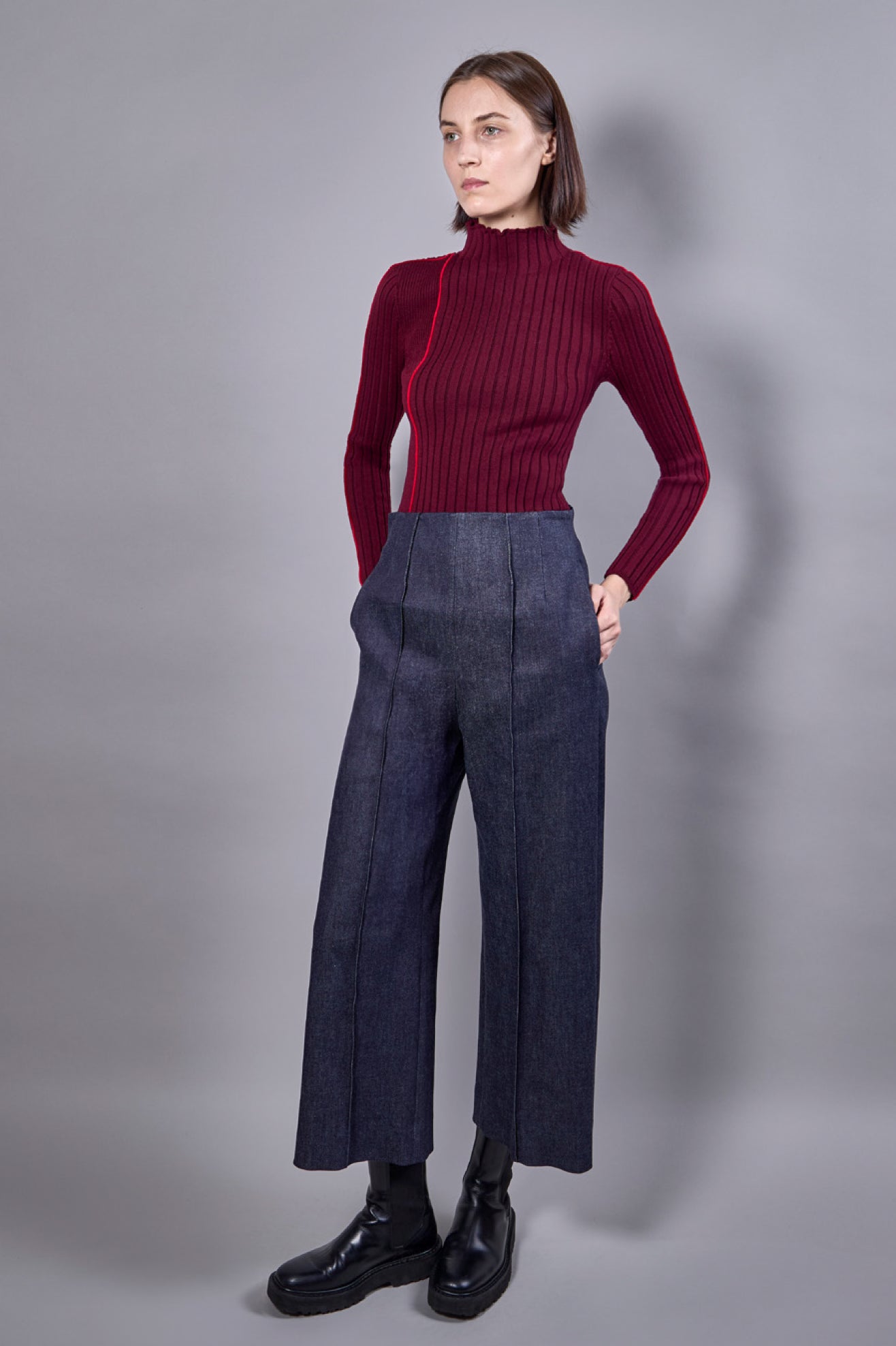 KZ_K Studio Japanese Denim Cropped Pant | Shop Eleanor