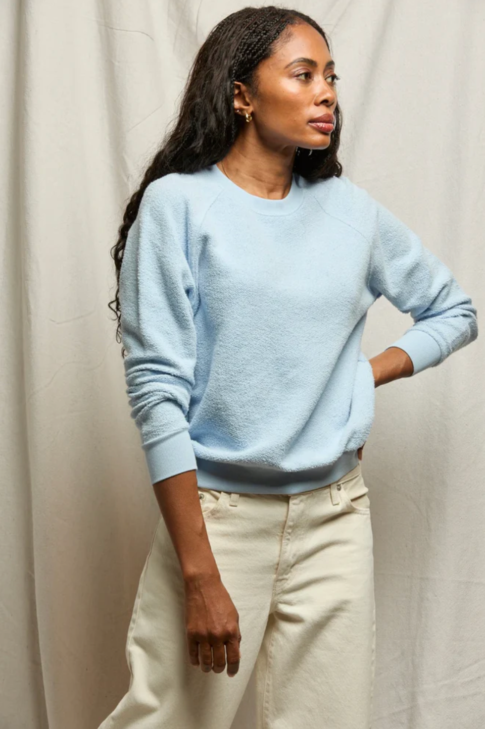 Prefect White Tee Ziggy in Powder Blue | Shop Eleanor 