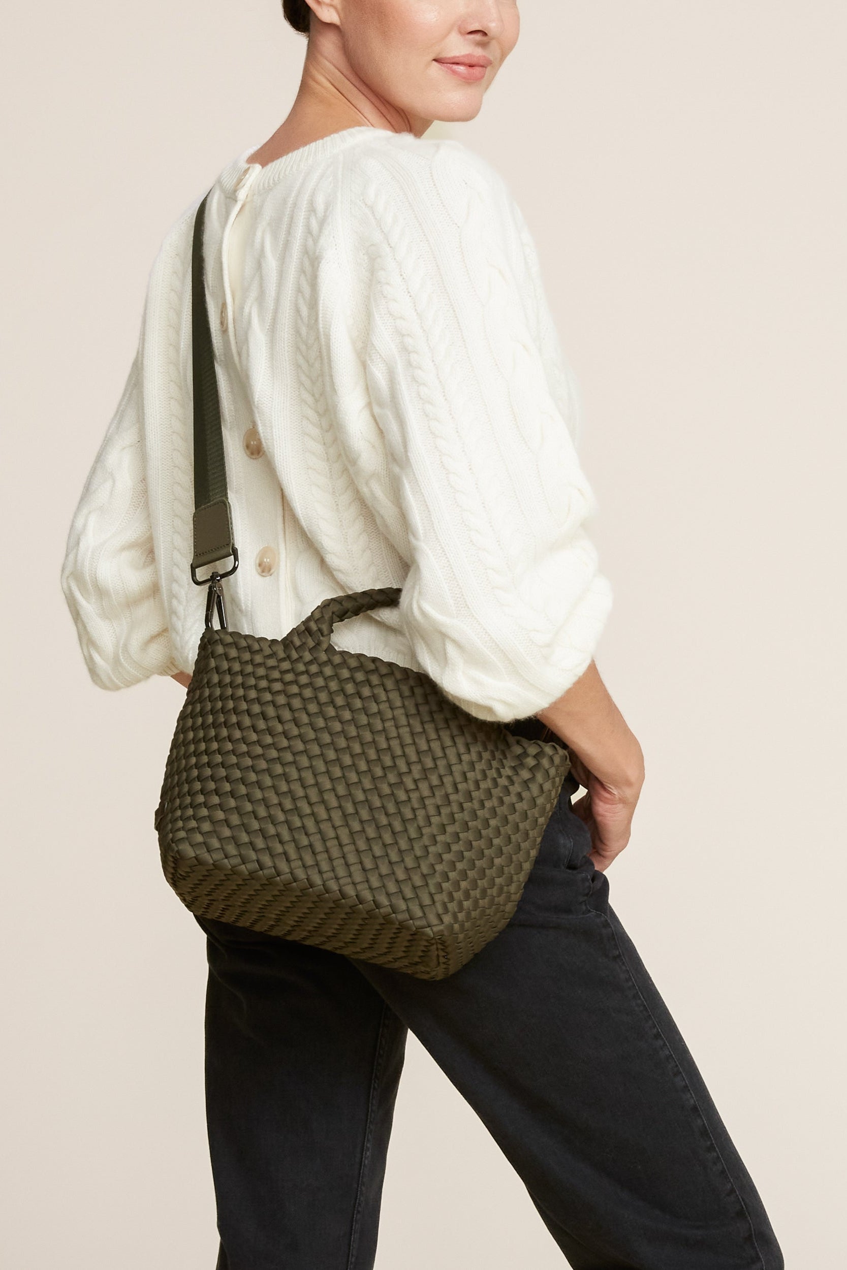 Naghedi St Barths Small Tote in Olive | Shop Eleanor