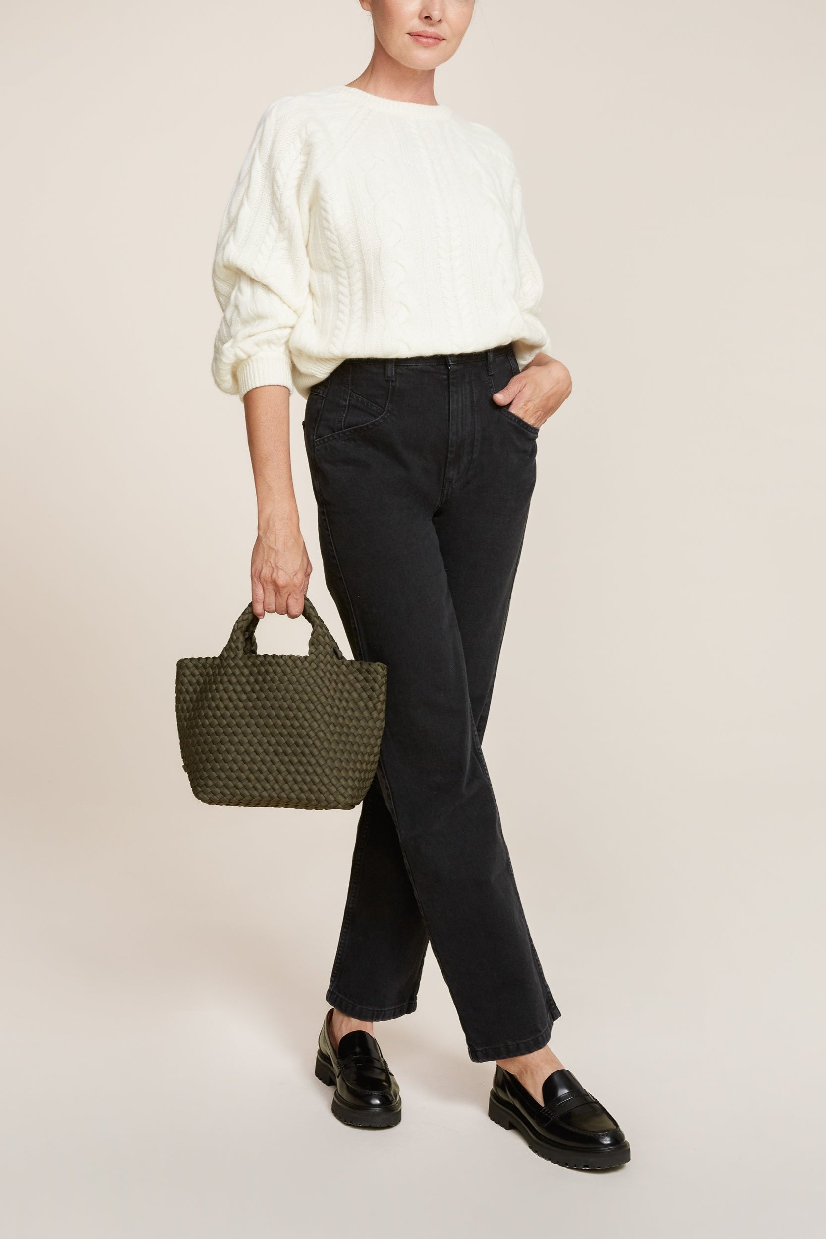 Naghedi St Barths Small Tote in Olive | Shop Eleanor