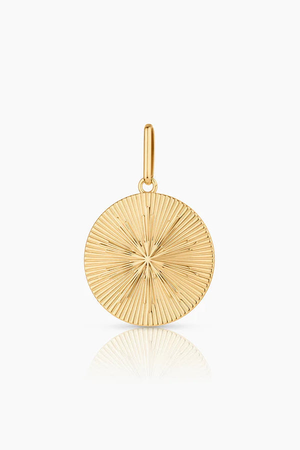 Thatch Sundial Coin Charm in Gold | Shop Eleanor