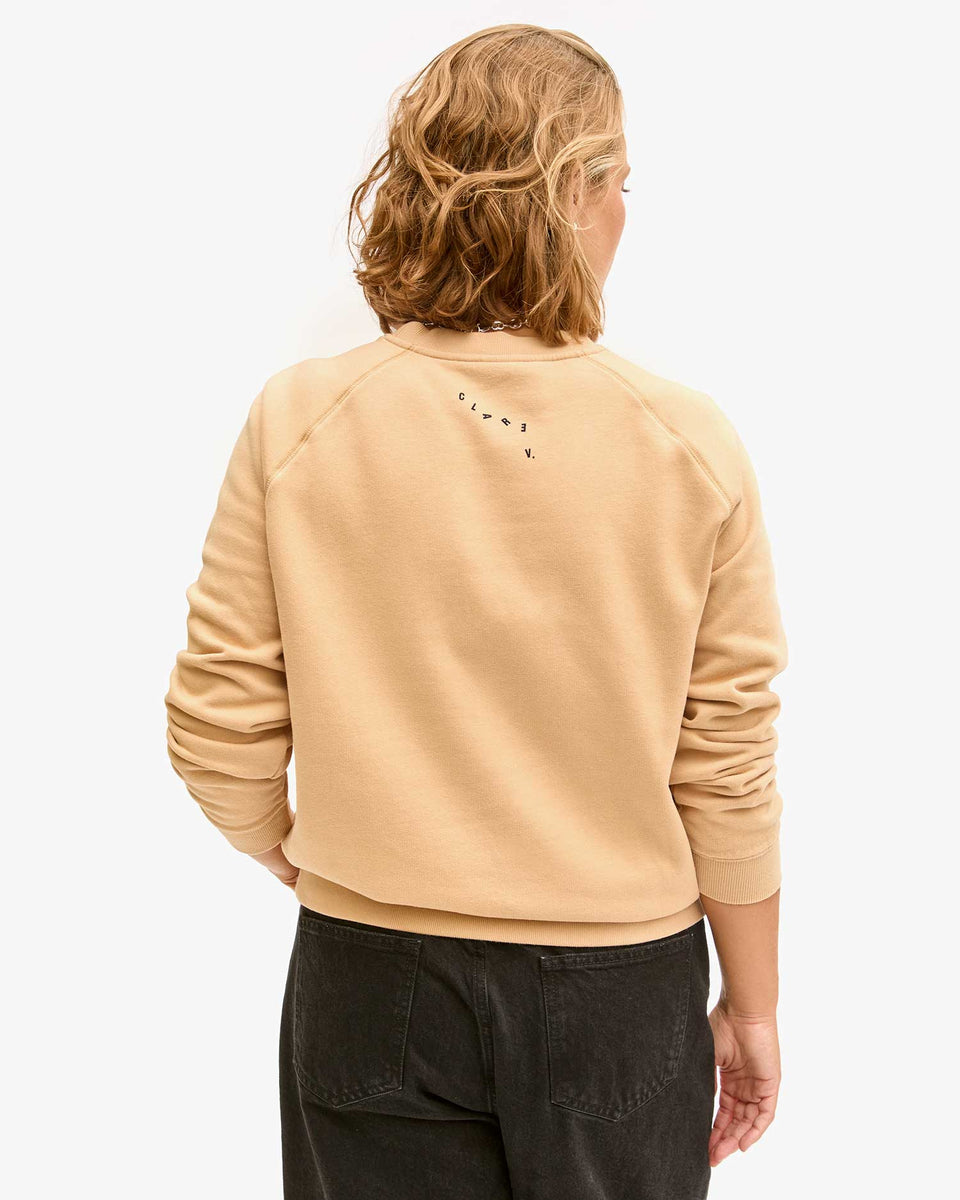 Clare V. Le Weekend Sweatshirt in Sand | Shop Eleanor 