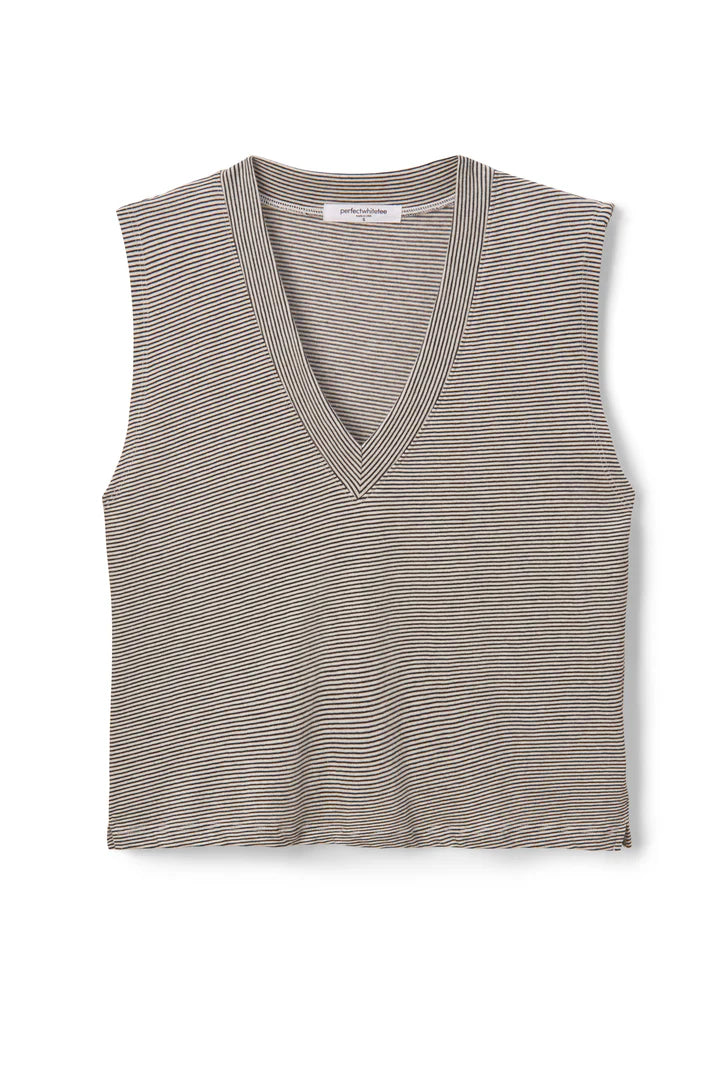 perfect white tee Lucy Stripe Jersey V-Neck Tank | Shop Eleanor