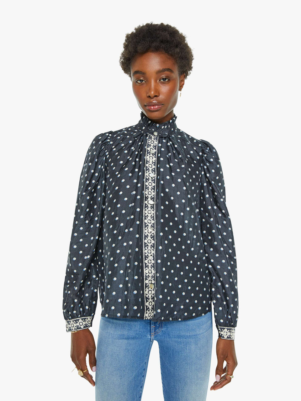 Annabel Raven Dot Silk Shirt