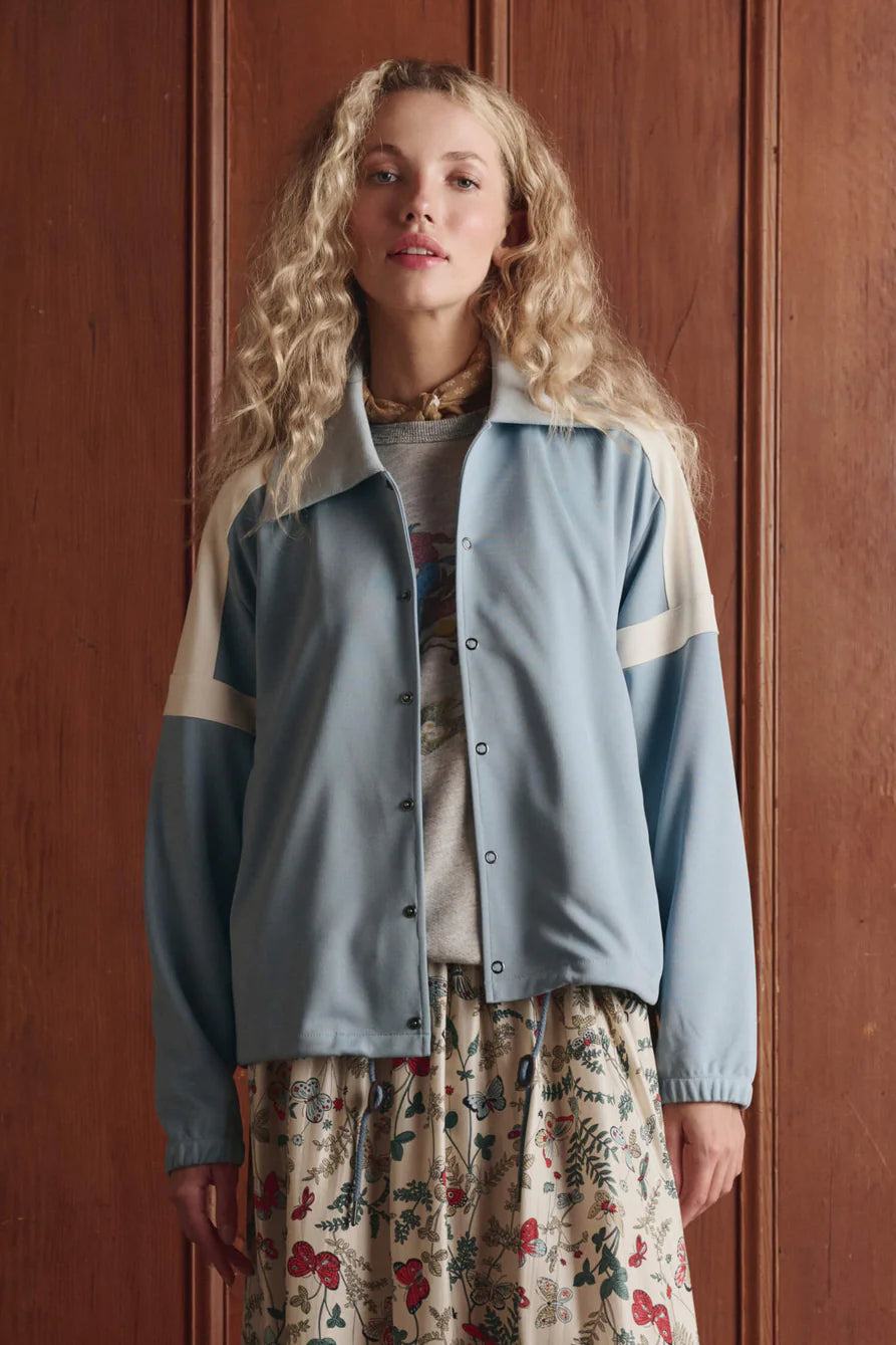 The Great Trainer Jacket in Robin Blue | Shop Eleanor
