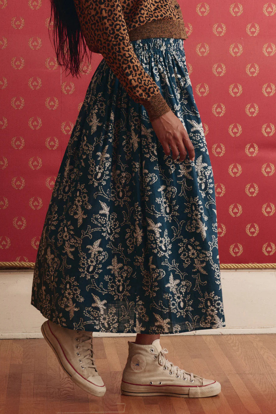 The Great Viola Skirt in Indigo Bandana | Shop Eleanor