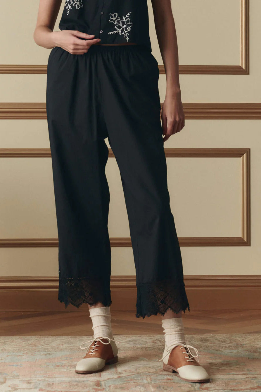 The Great Rosette Crochet Pant in Black | Shop Eleanor