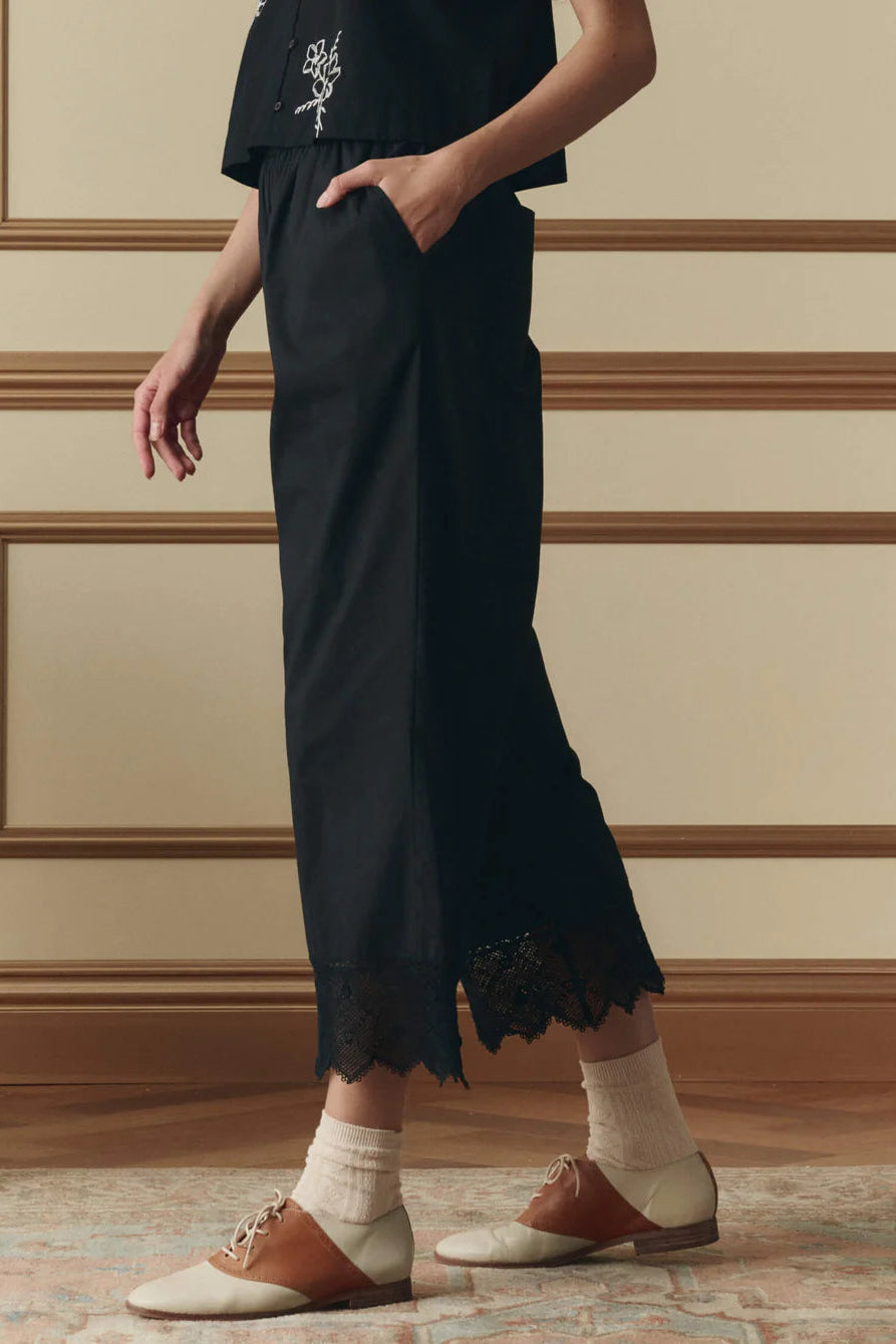 The Great Rosette Crochet Pant in Black | Shop Eleanor