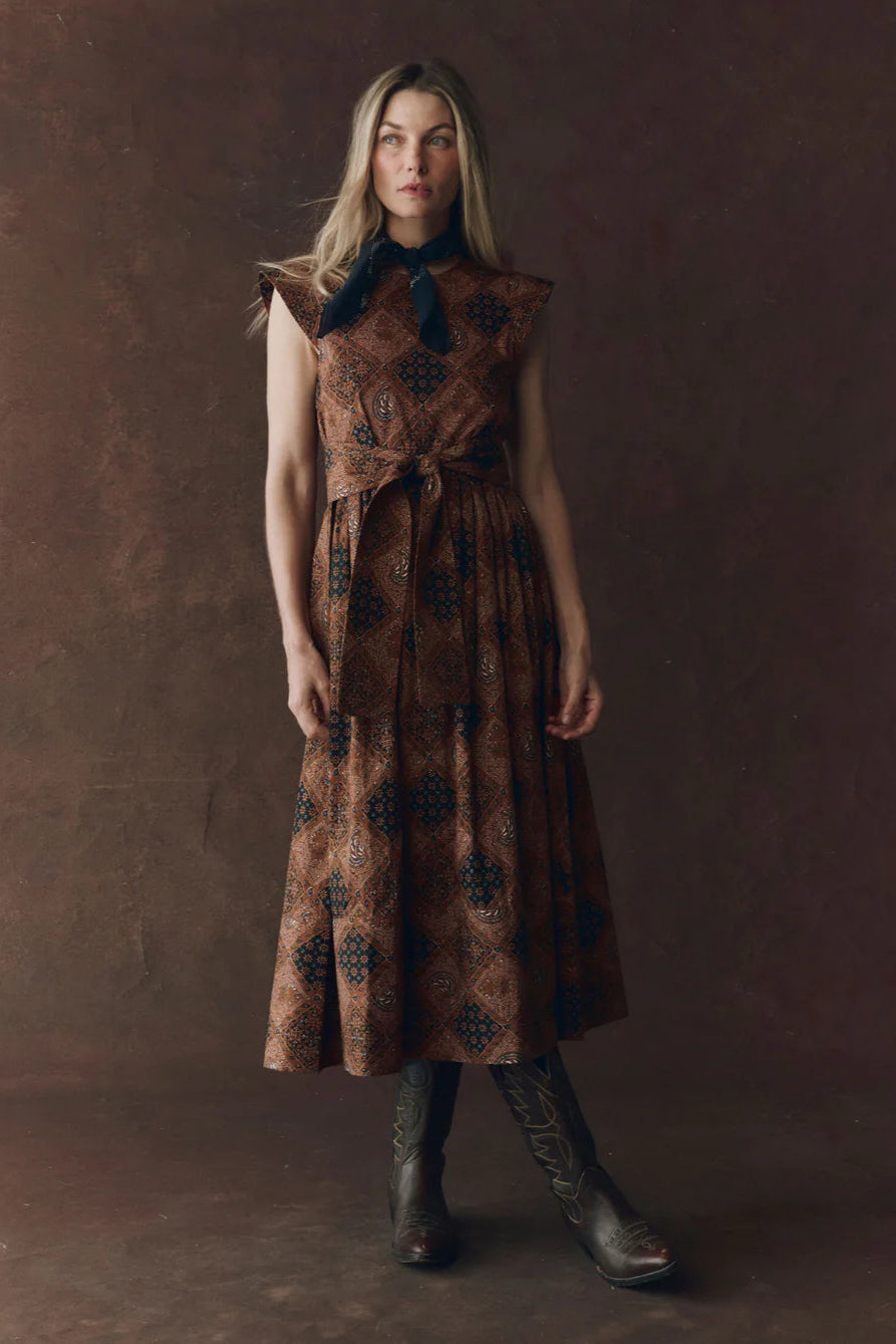 The Great Tulsa Dress in Geo Bandana | Shop Eleanor - Women's Clothing
