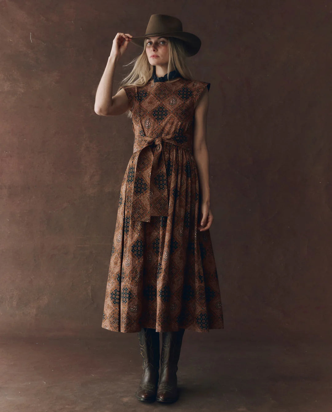 The Great Tulsa Dress in Geo Bandana | Shop Eleanor - Women's Clothing