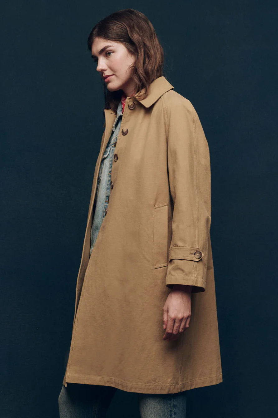 The Great Short Trench Coat in Khaki | Shop Eleanor