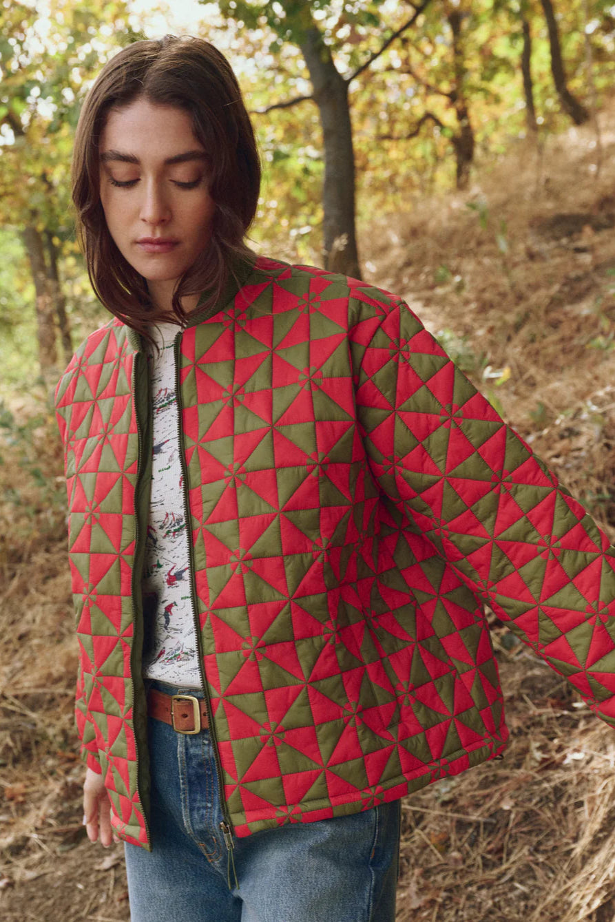 The Great Alps Puffer Jacket in Quilted Vintage Army | Shop Eleanor - Women's Online Luxury Clothing Boutique