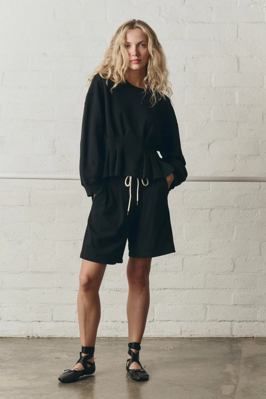 The Great Relaxed Short Short in True Black | Shop Eleanor