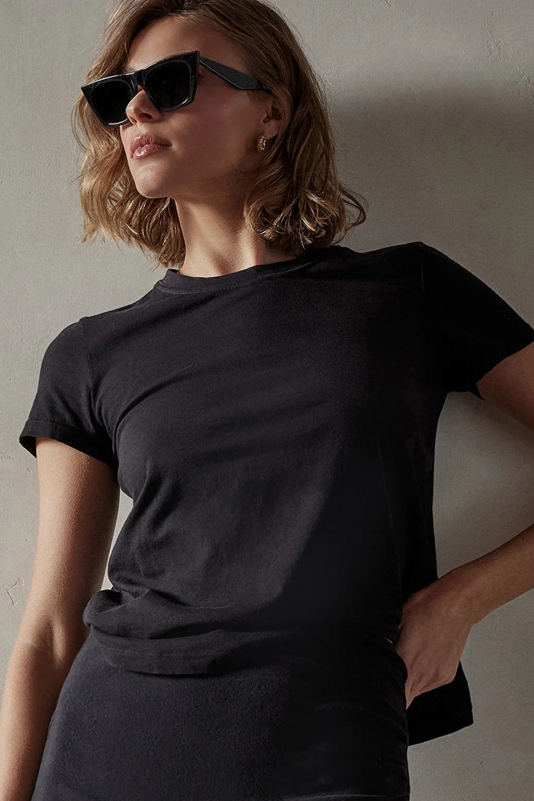 James Perse Vintage Little Boy Tee in Black | Shop Eleanor