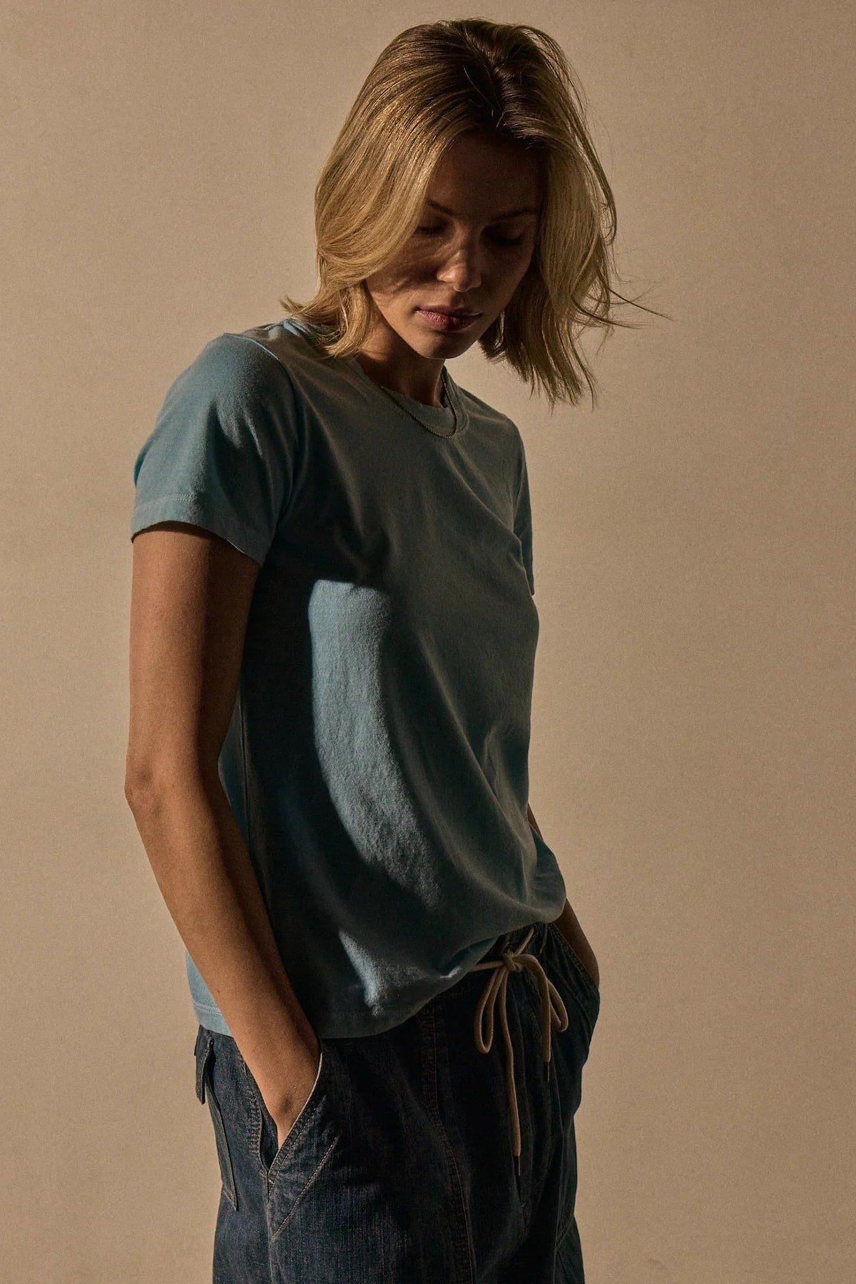 James Perse Vintage Little Boy Tee in Baby Blue | Shop Eleanor - Women's Online Designer Clothing Boutique based in Colorado
