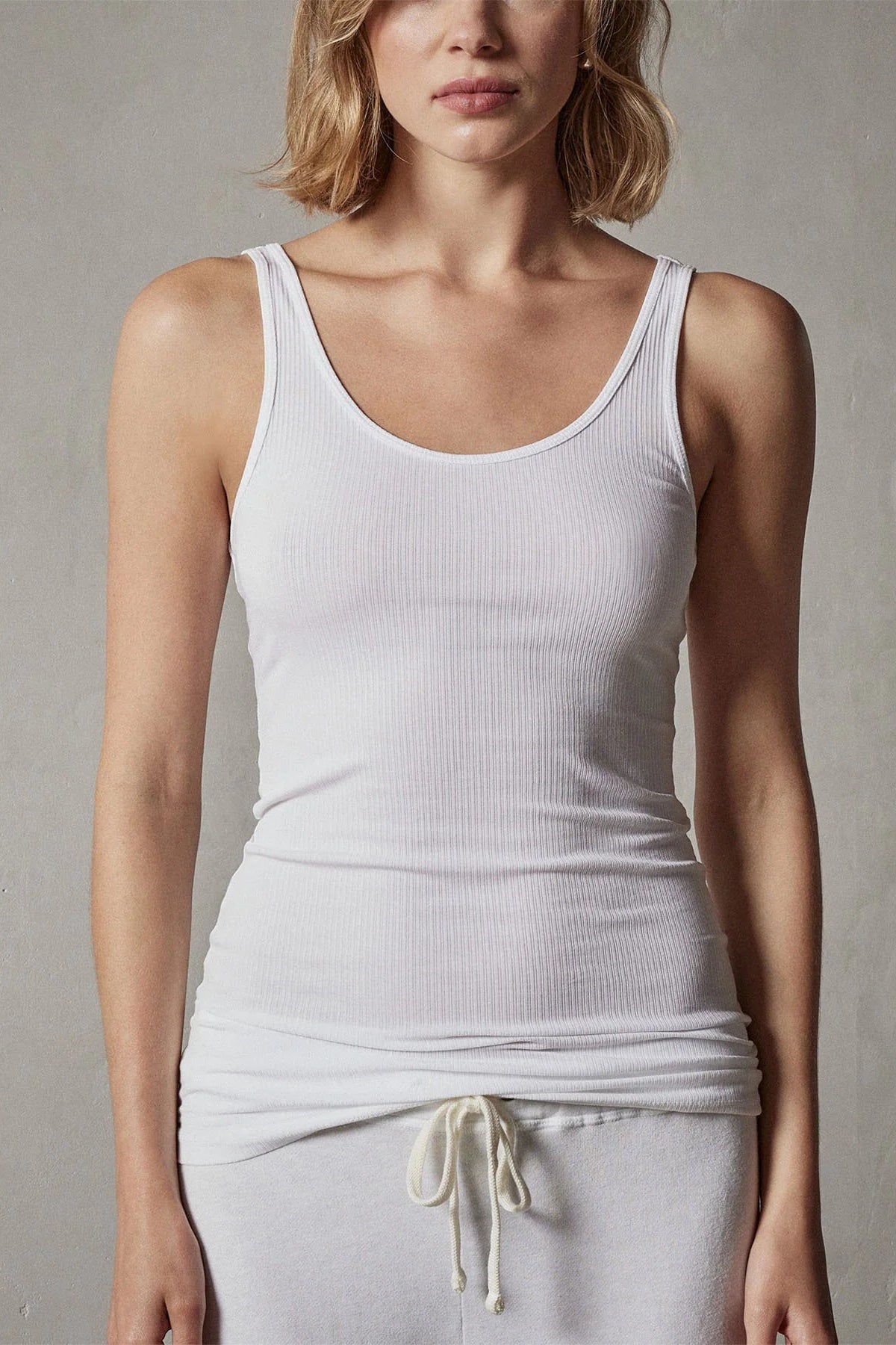 James Perse The Daily Tank in White | Shop Eleanor - Women's Online Designer Basics and Apparel 