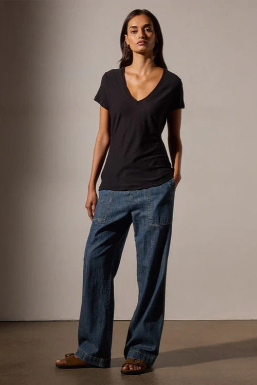 James Perse Casual Tee with Reverse Binding | Shop Eleanor
