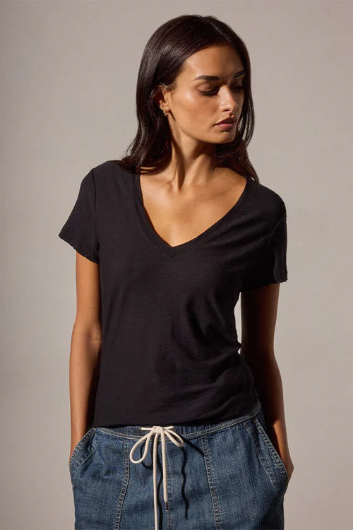 James Perse Casual Tee with Reverse Binding | Shop Eleanor
