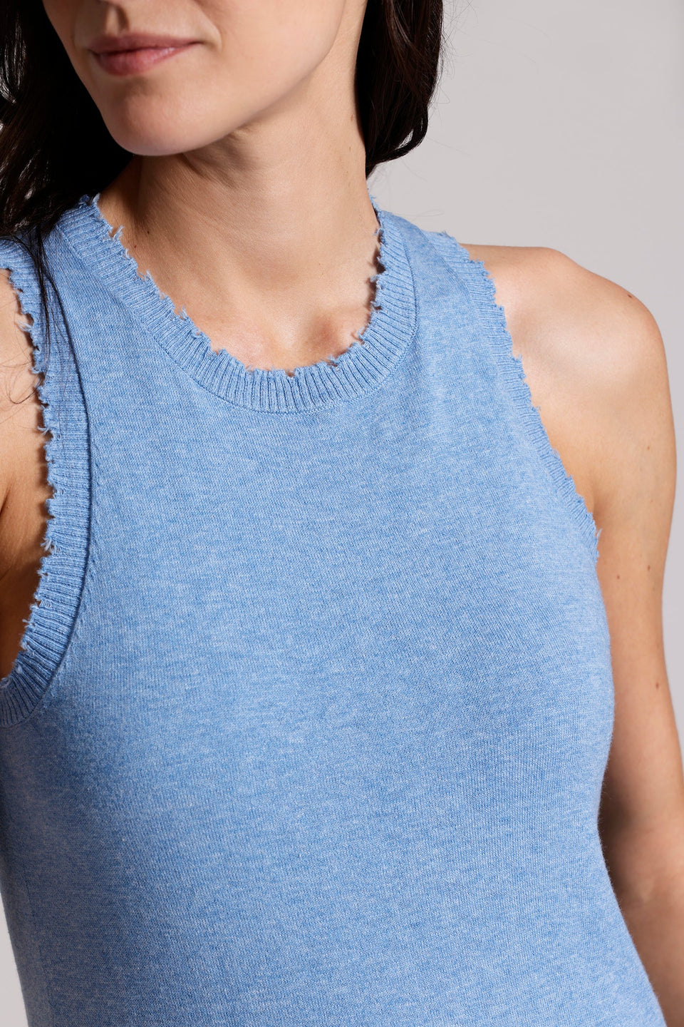 Cotton Cashmere Tank - Cameo Blue