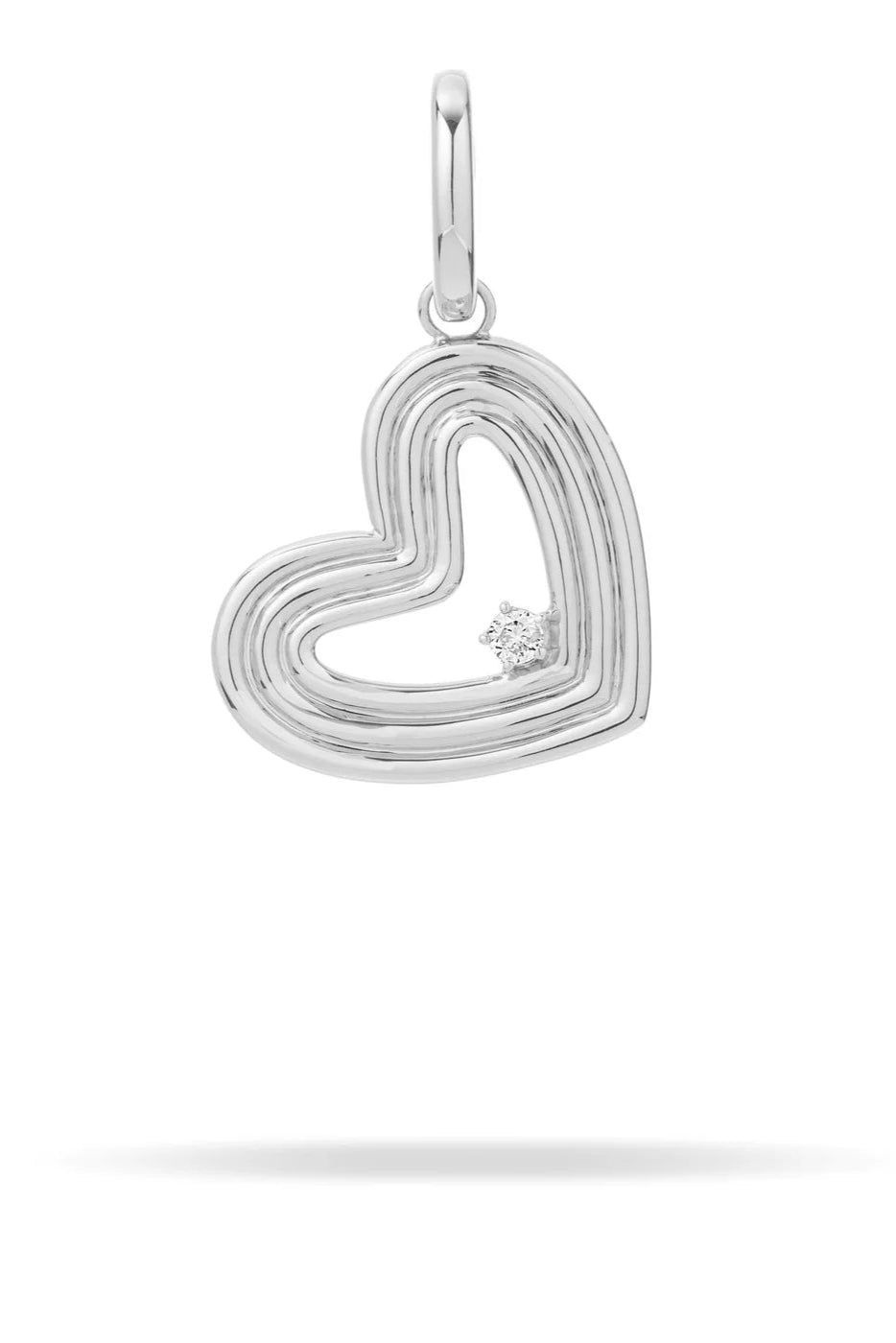 Adina Reyter Groovy Diamond Heart Pendant in Sterling Silver | Shop Eleanor