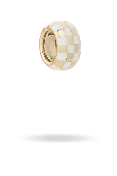 Adina Reyter White Ceramic Checkerboard Bead | Shop Eleanor