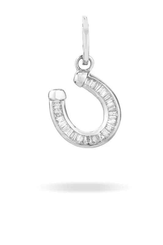 Adina Reyter Baguette Horseshoe Charm in Silver | Shop Eleanor