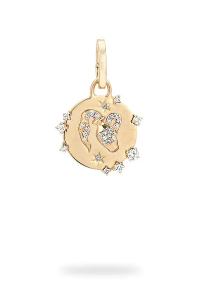 Adina Reyter Zodiac Diamond Aquarius Pendant Charm | Shop Eleanor