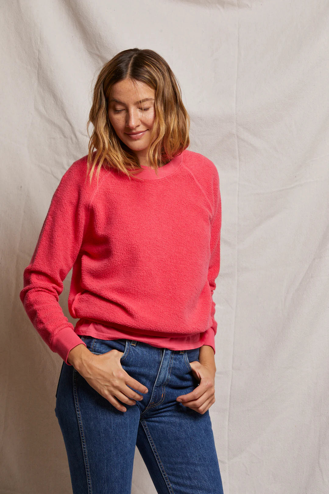 perfectwhitetee Ziggy Soft Sweatshirt in Pink Bloom | Shop Eleanor