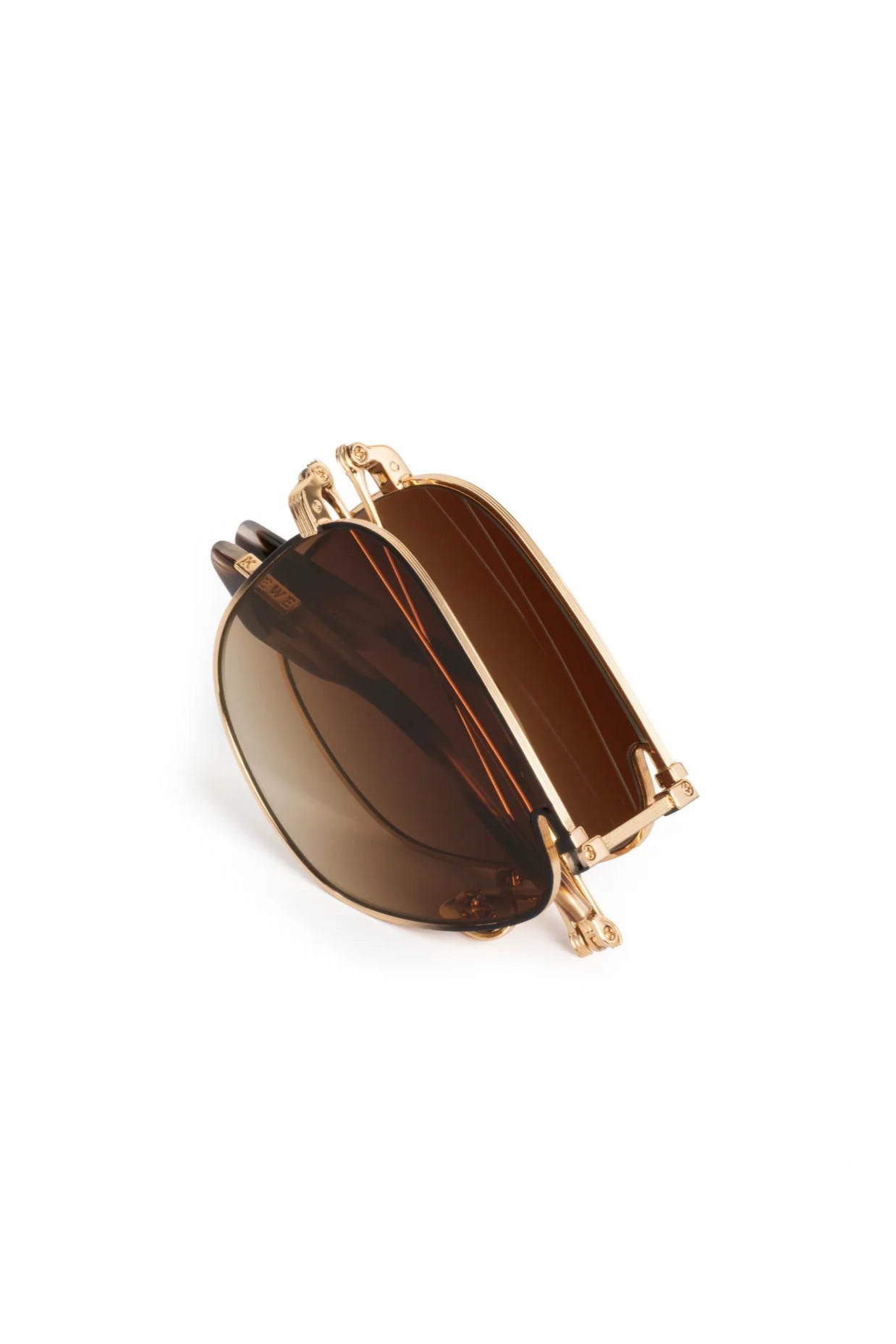 Krewe Zander Fold Sunglasses in 18K Matte Black Fade | Shop Eleanor