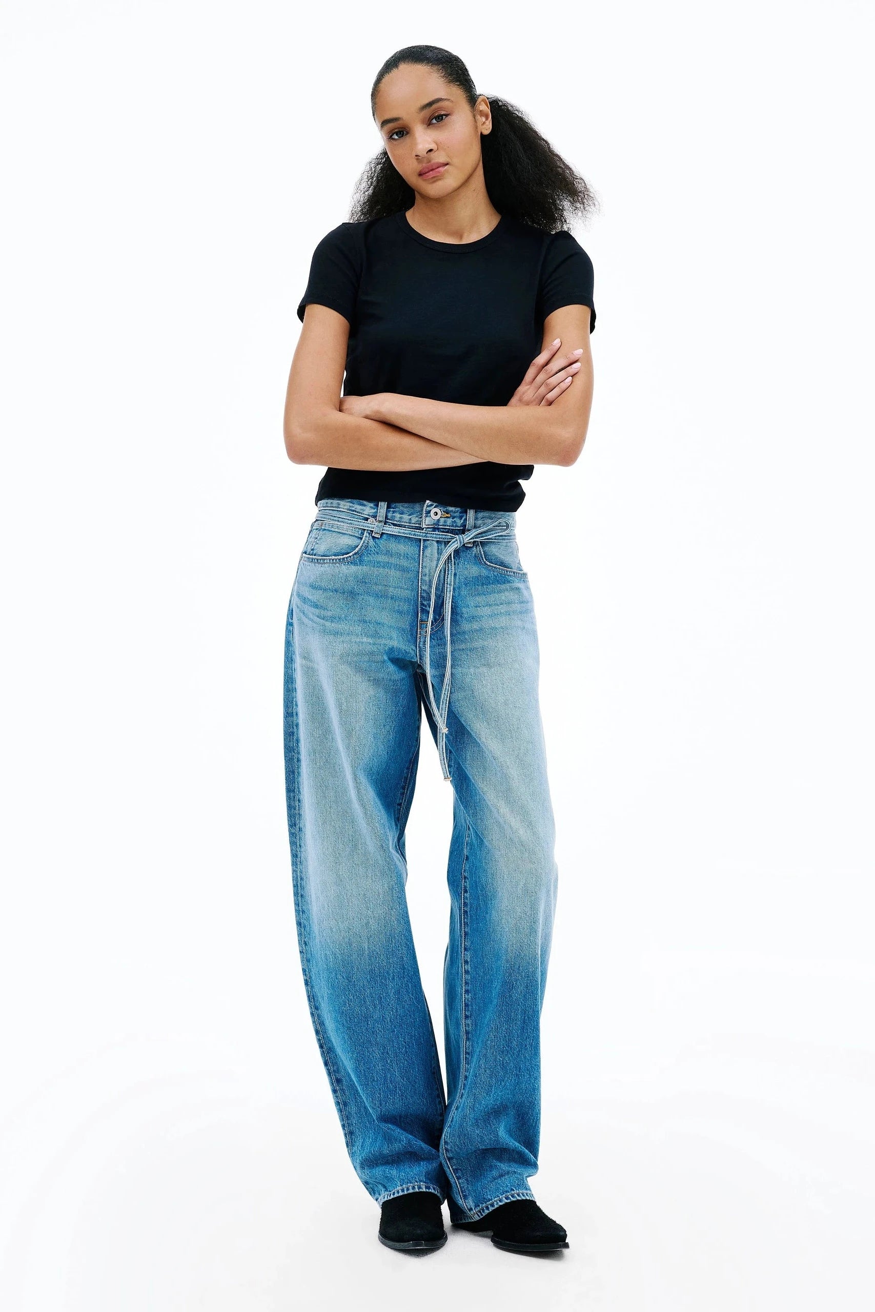 Women's Wide Leg Denim Jeans with Whispering and Fading | Shop Eleanor - Women's High-end Denim near Denver