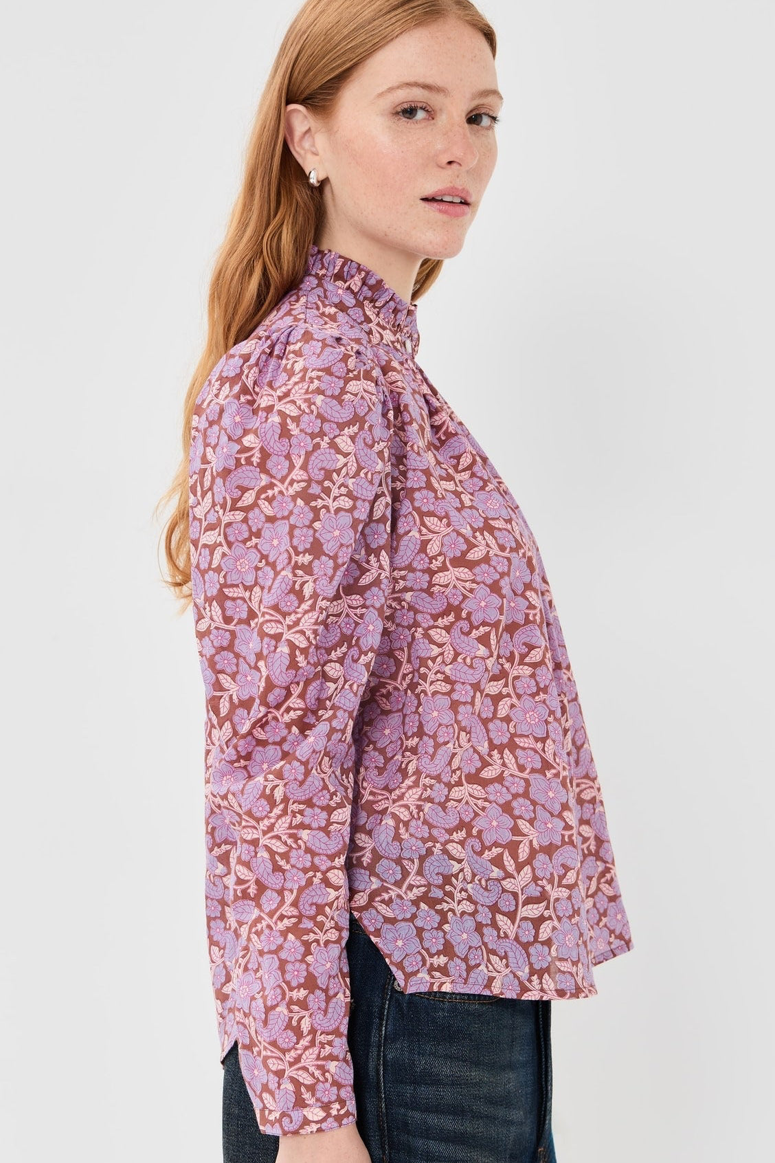 The Alíx of Bohemia Poet Twilight Floral Blouse | Shop Eleanor - Women's Online Luxury Clothing Boutique 