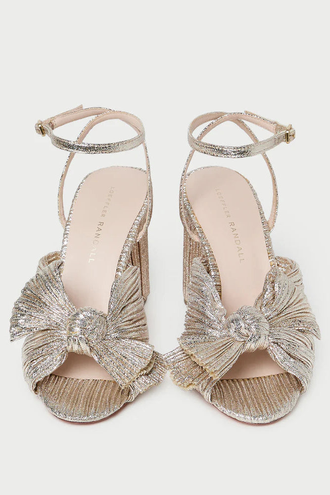 Loeffler Randall Camellia Heeled Sandal in Champagne | Shop Eleanor