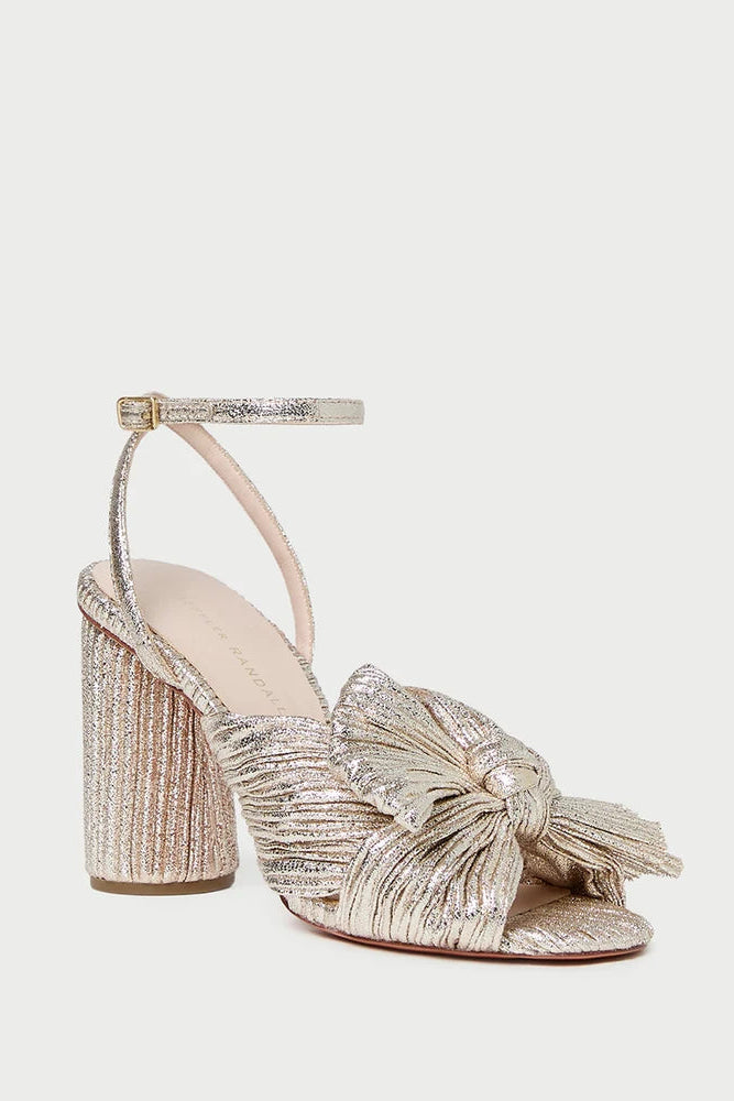 Loeffler Randall Camellia Heeled Sandal in Champagne | Shop Eleanor