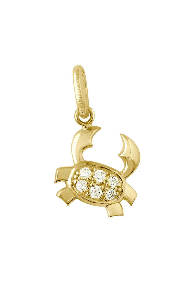 Gigi Clozeau Cancer Zodiac Diamond Pendant in 14k Gold | Shop Eleanor