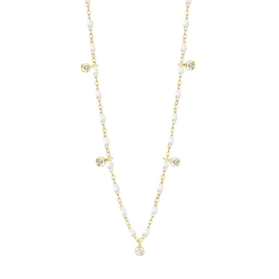 Gigi Clozeau 5 Diamond Necklace in White - 17.7" | Shop Eleanor