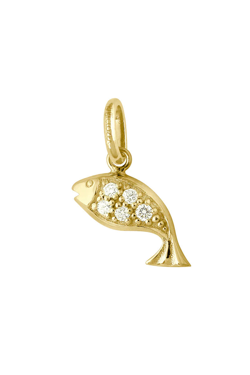 Gigi Clozeau Pisces Zodiac Diamond Pendant in 14k Gold | Shop Eleanor