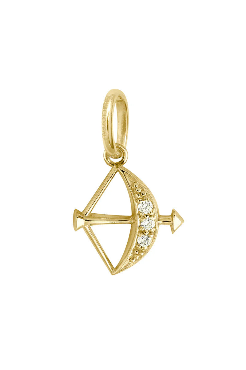 Gigi Clozeau Sagittarius Zodiac Diamond Pendant in 14k Gold | Shop Eleanor