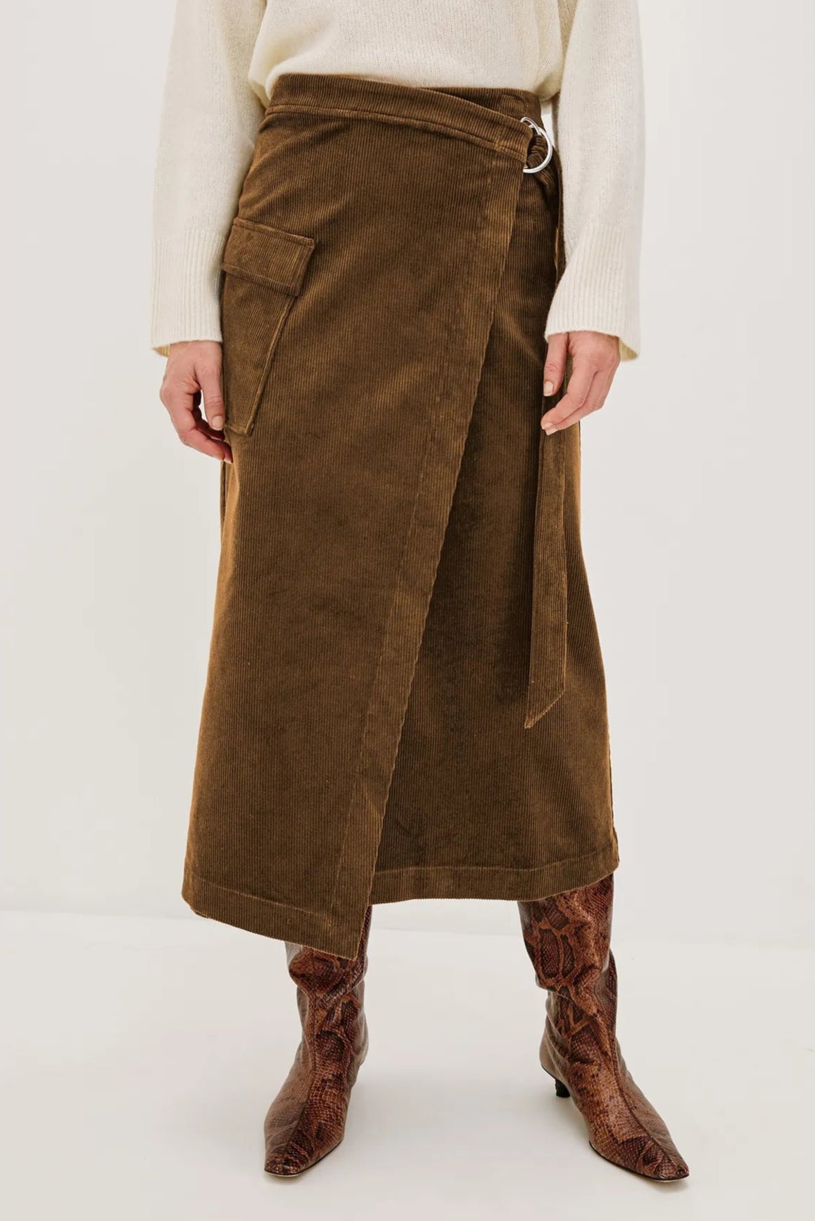 Rails Graciela Corduroy Skirt in Chestnut Brown | Shop Eleanor - Women's Designer Clothing 