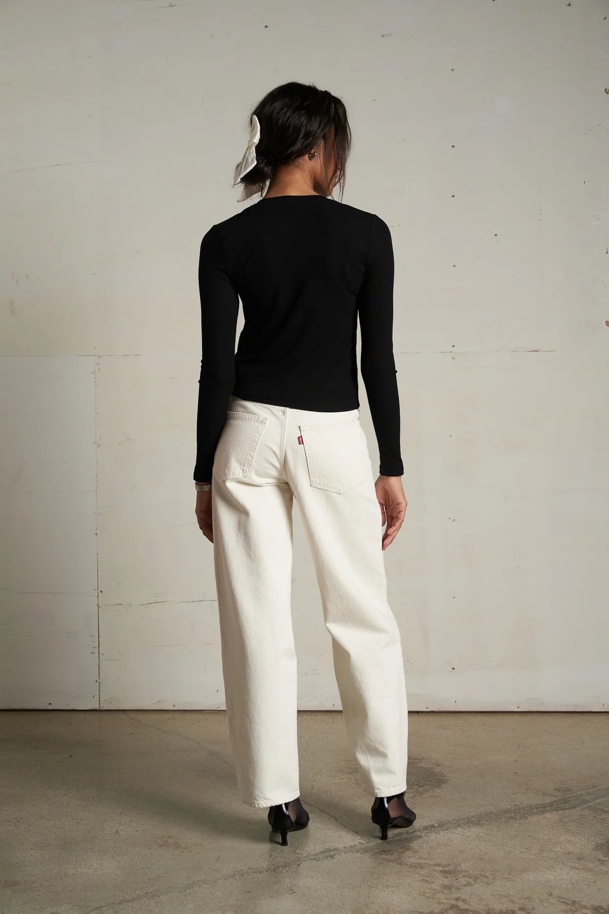 perfect white tee Maurene Luxe Rib Fitted Cardigan | Shop Eleanor