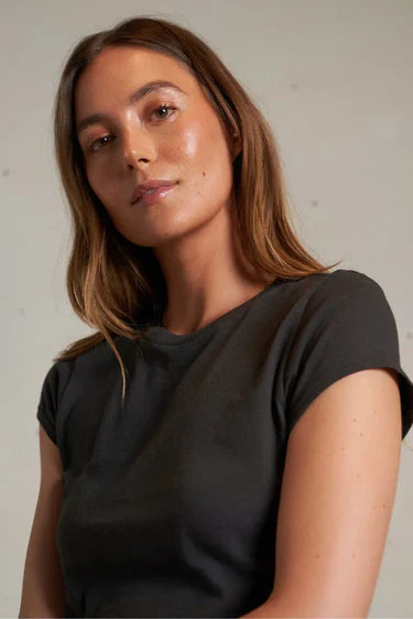 perfect white tee Sheryl in Vintage Black | Shop Eleanor