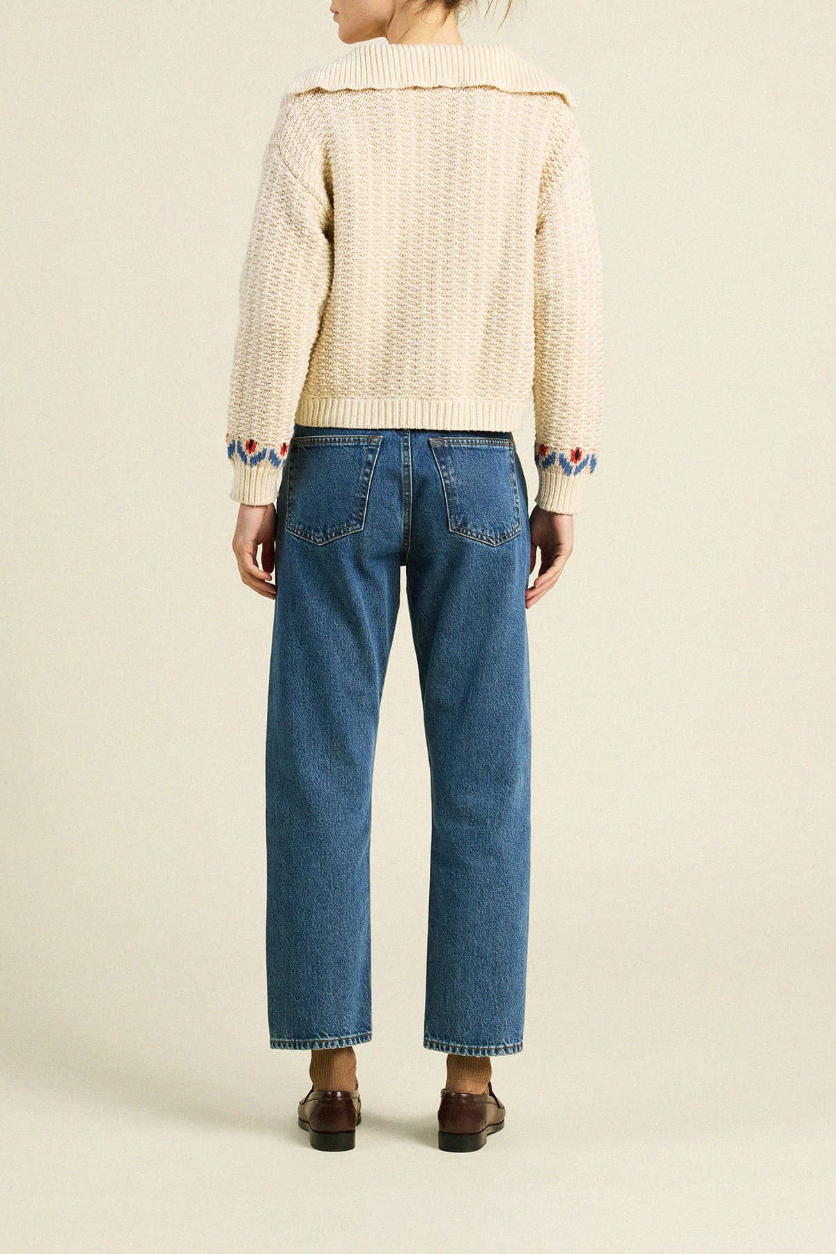 Antique vintage knit wool sweater cardigan with a lived in feel