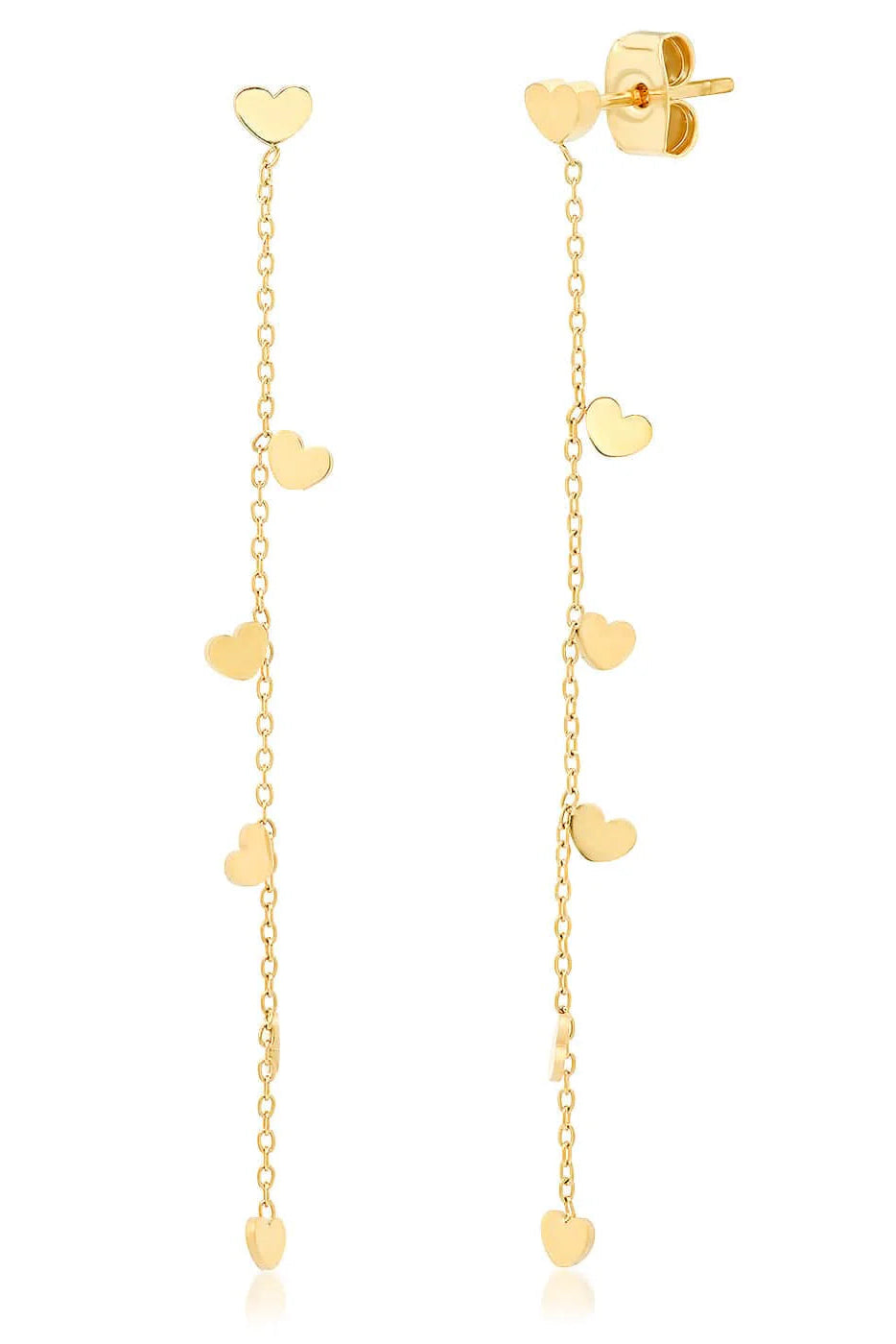 Tai Jewelry Gold Heart Dangle Earrings | Shop Eleanor
